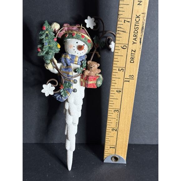 Vintage Snowman Icycle Christmas Ornament Toys Gifts Holiday Whimsycore - Picture 2 of 4